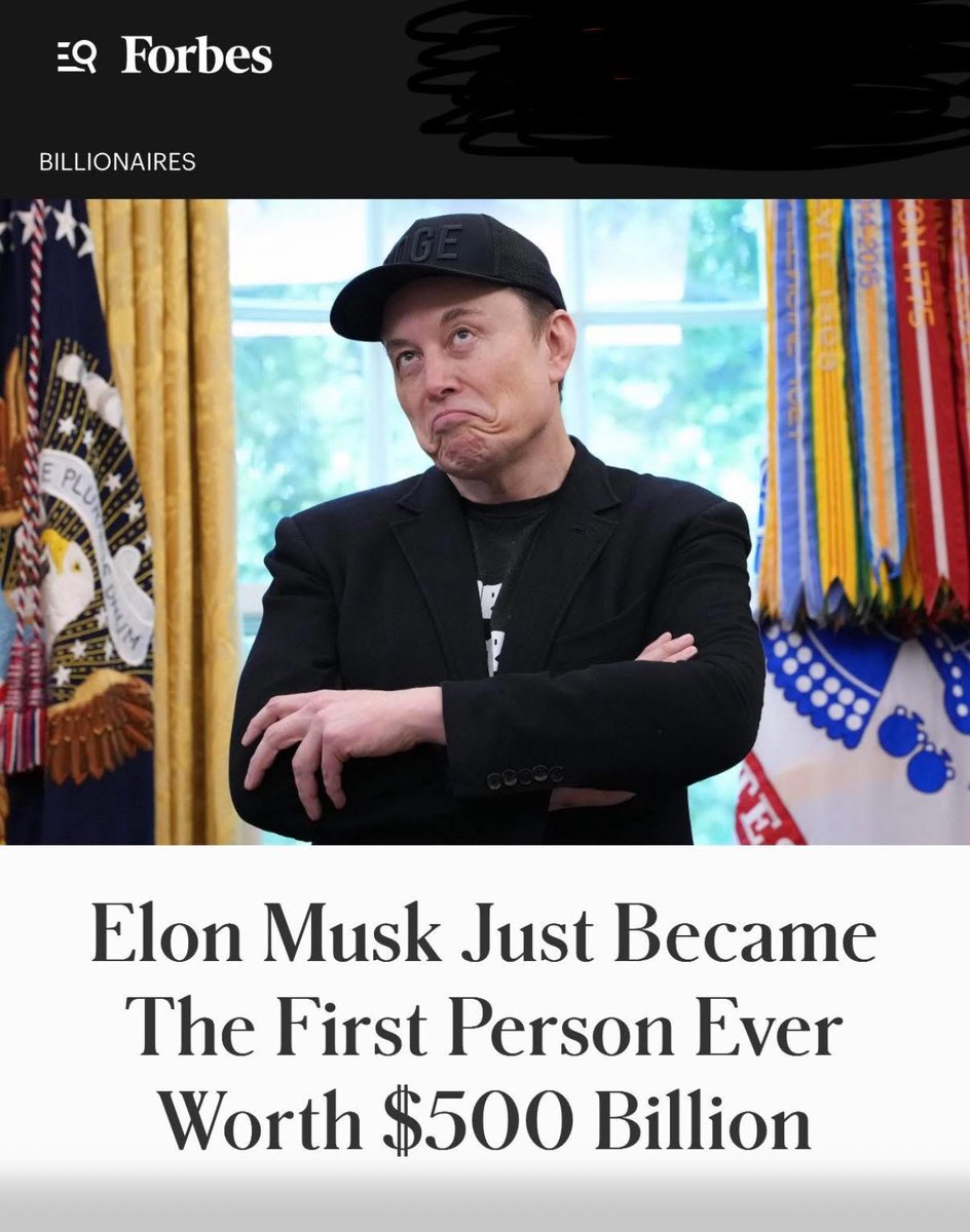 Elon Musk Makes History as First Person to Reach $500 Billion