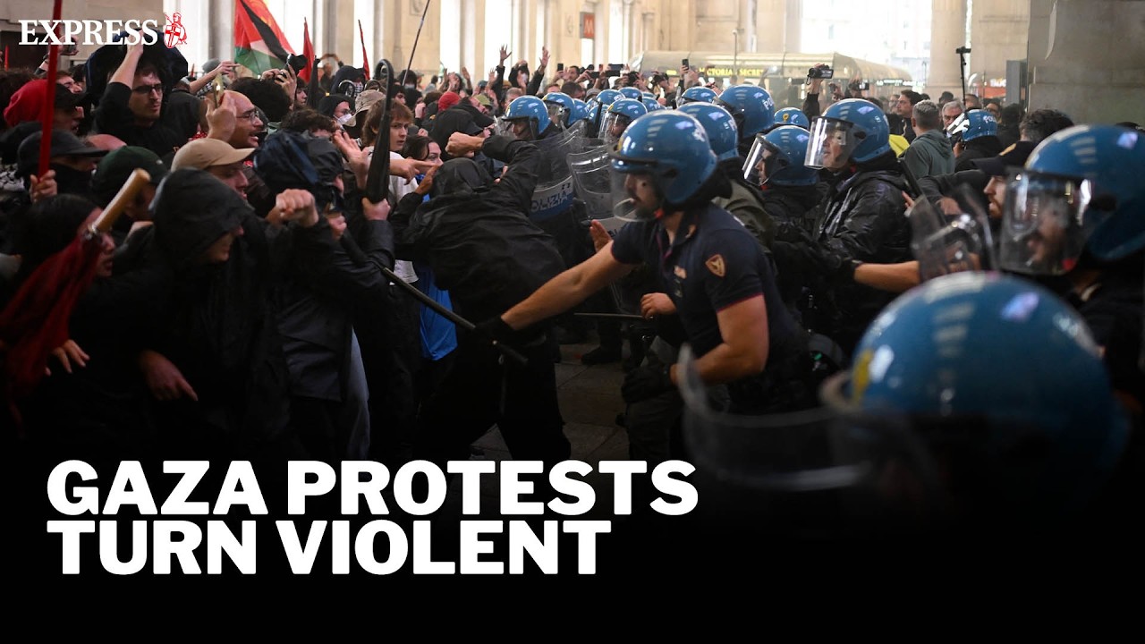 Violent Clashes Erupt in Italy During Palestine Support Protests; Over 50 Police Injured
