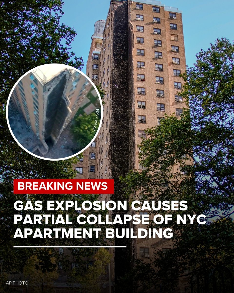 Gas Explosion Causes Partial Collapse of High-Rise Building in New York
